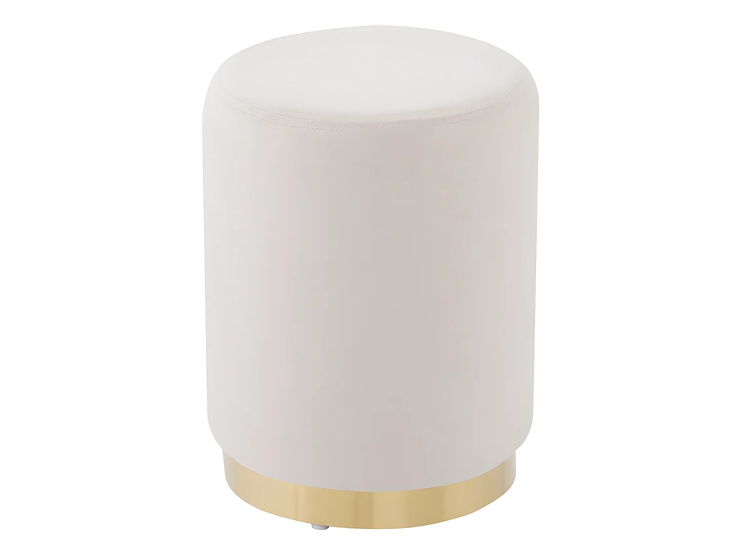 Fluwele poef "Lorraine" beige - Comfort en elegantie voor uw interieur