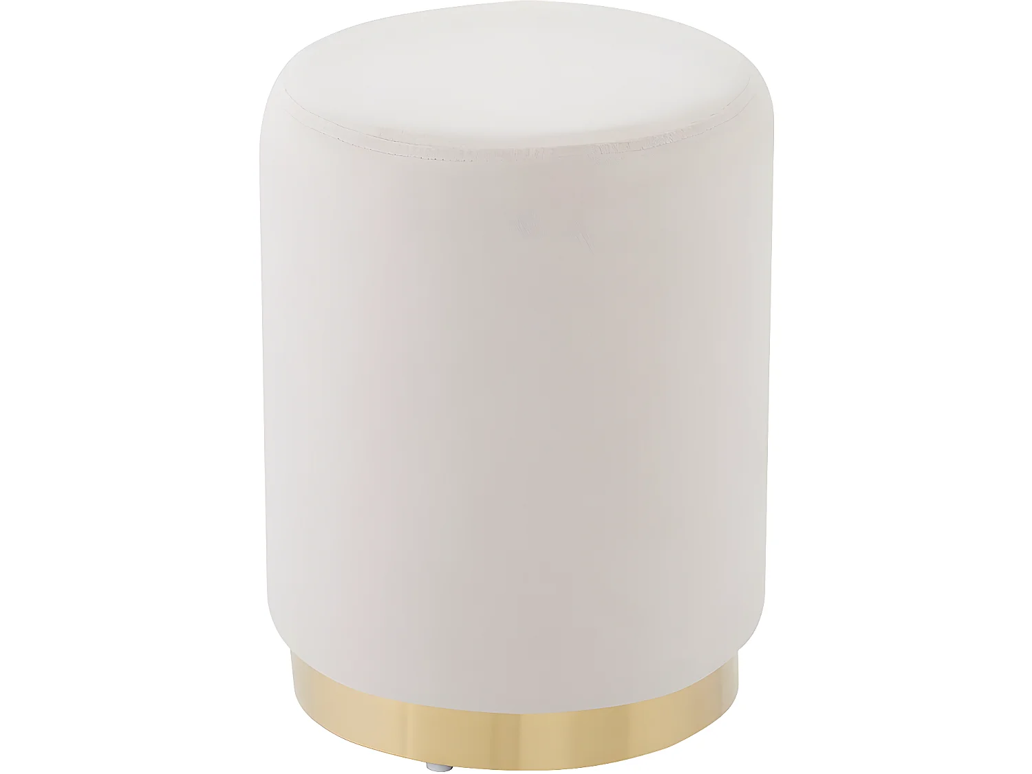 Fluwele poef "Lorraine" beige - Comfort en elegantie voor uw interieur