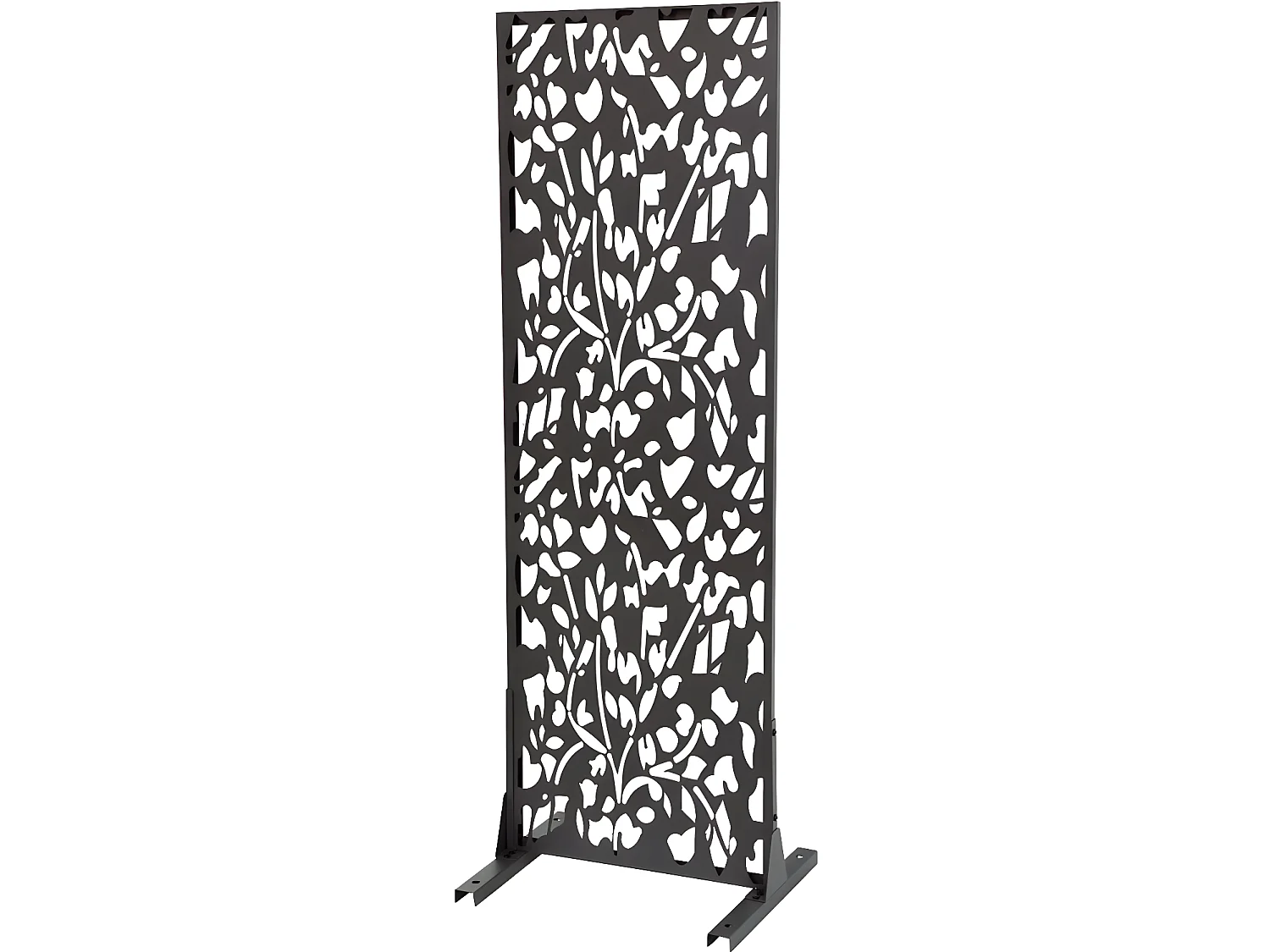 Decoratief metalen hek "Flower" 50 x 150 cm - Antraciet voor een moderne en elegante buitenruimte