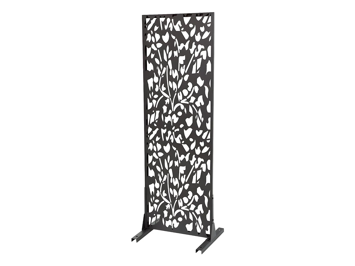 Decoratief metalen hek "Flower" 50 x 150 cm - Antraciet voor een moderne en elegante buitenruimte