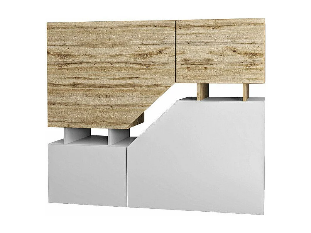 Aparador Comfivo Daldune 101, Roble wotan|Blanco, 100x120cm, Número de puertas: 435cm