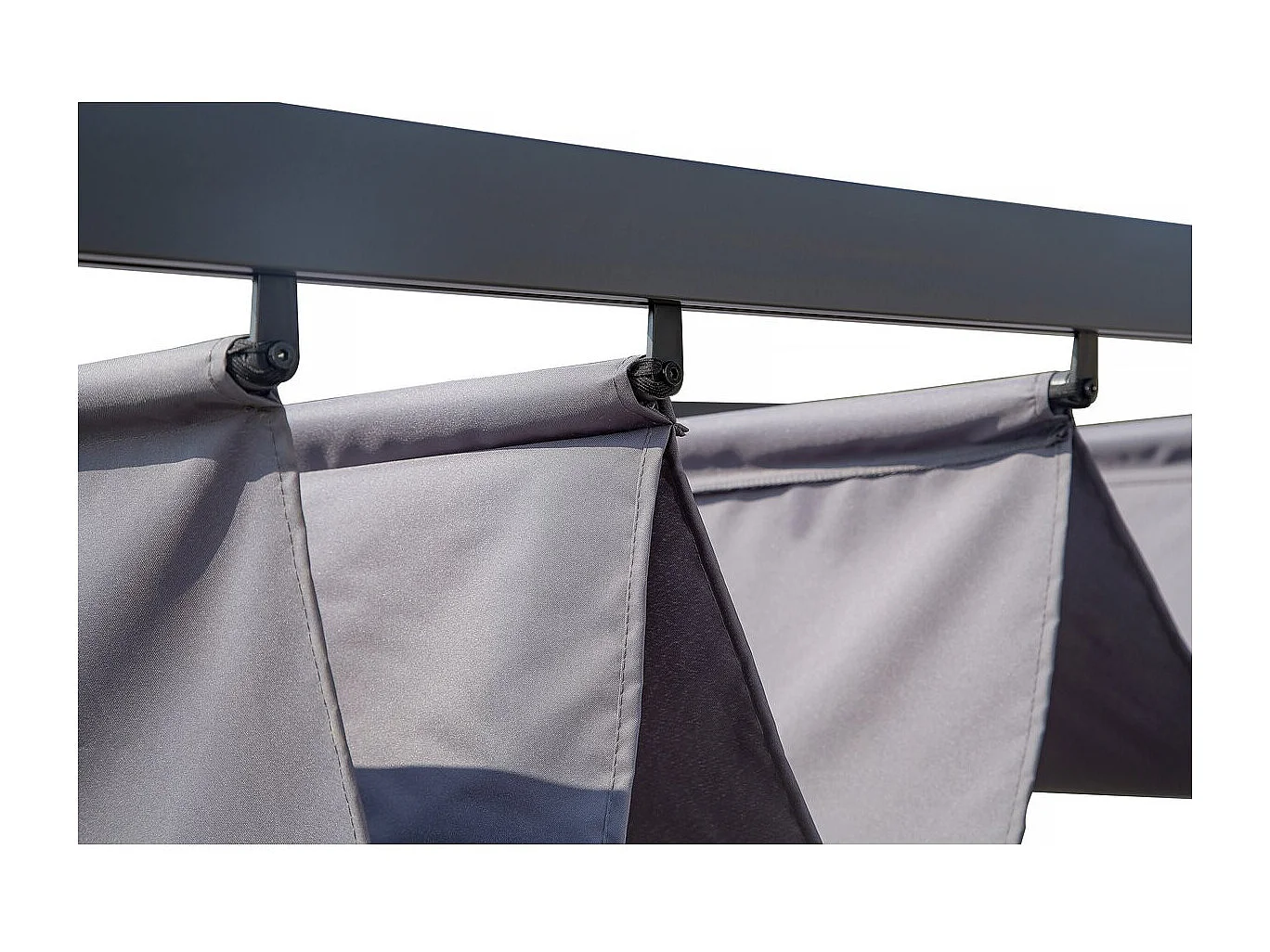 Pergola en aluminium avec toit rétractable - 3 x 4 m - Gris anthracite