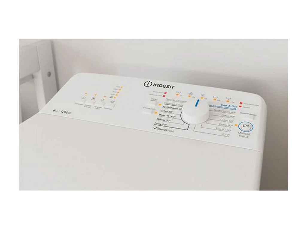 Indesit Lave-linge top 6kg 1200 tours/min - BTWL6240FR/N