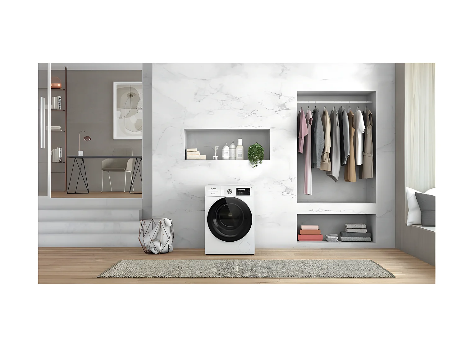 Whirlpool Lave-linge hublot 8kg 1400 tours/min - W8W846WBFR