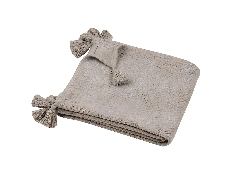 Plaid ou jeté de canapé Sanchez 125 x 150 cm  - Naturel