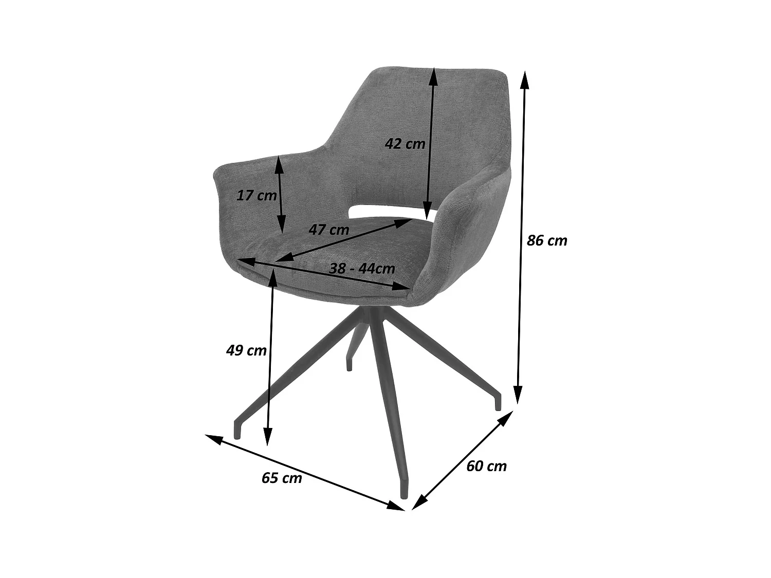 Juego de 6 sillas de comedor MCW-M53,  topo