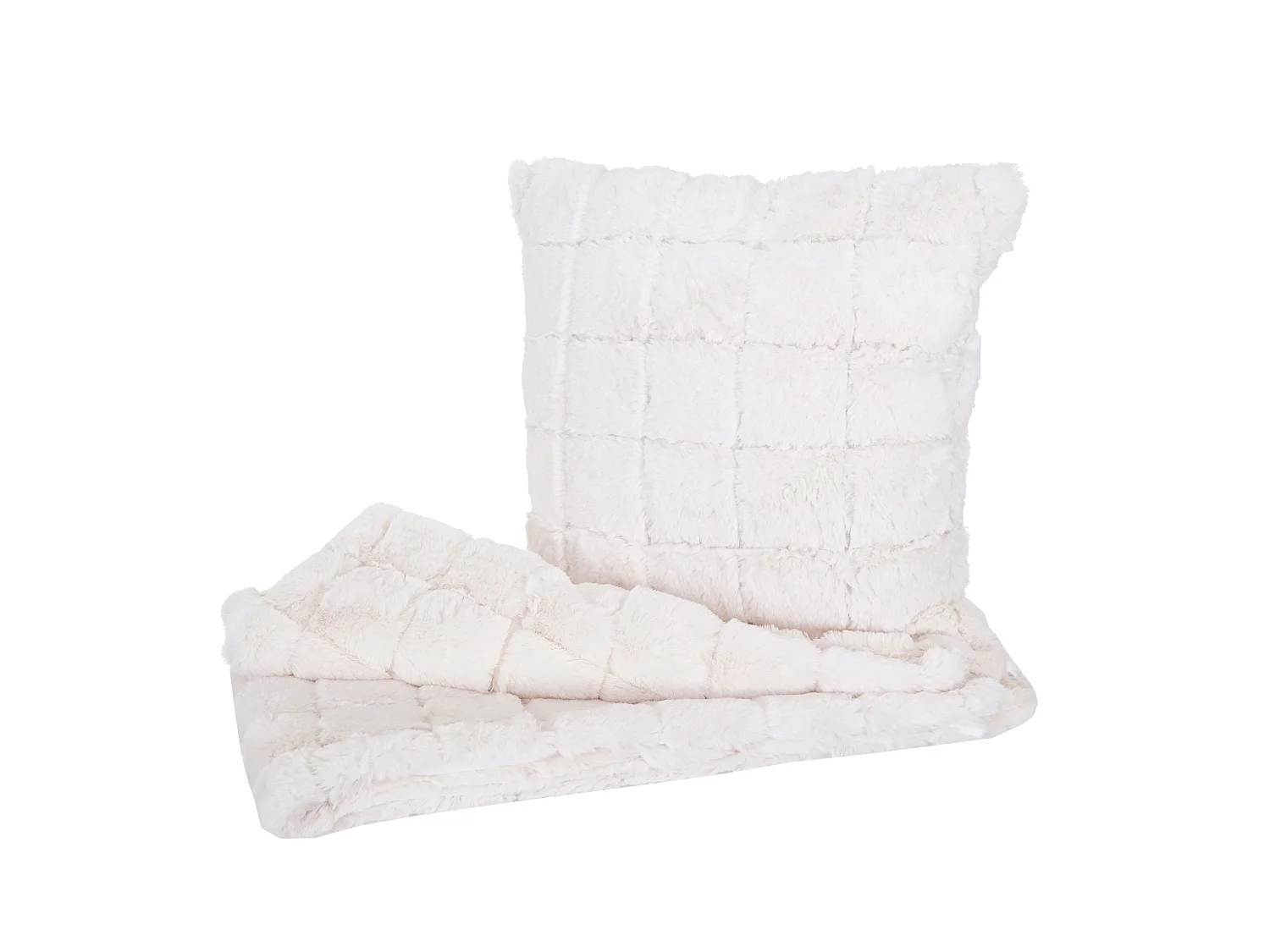 Set Wohndecke + Kissen Karo (2-teilig)