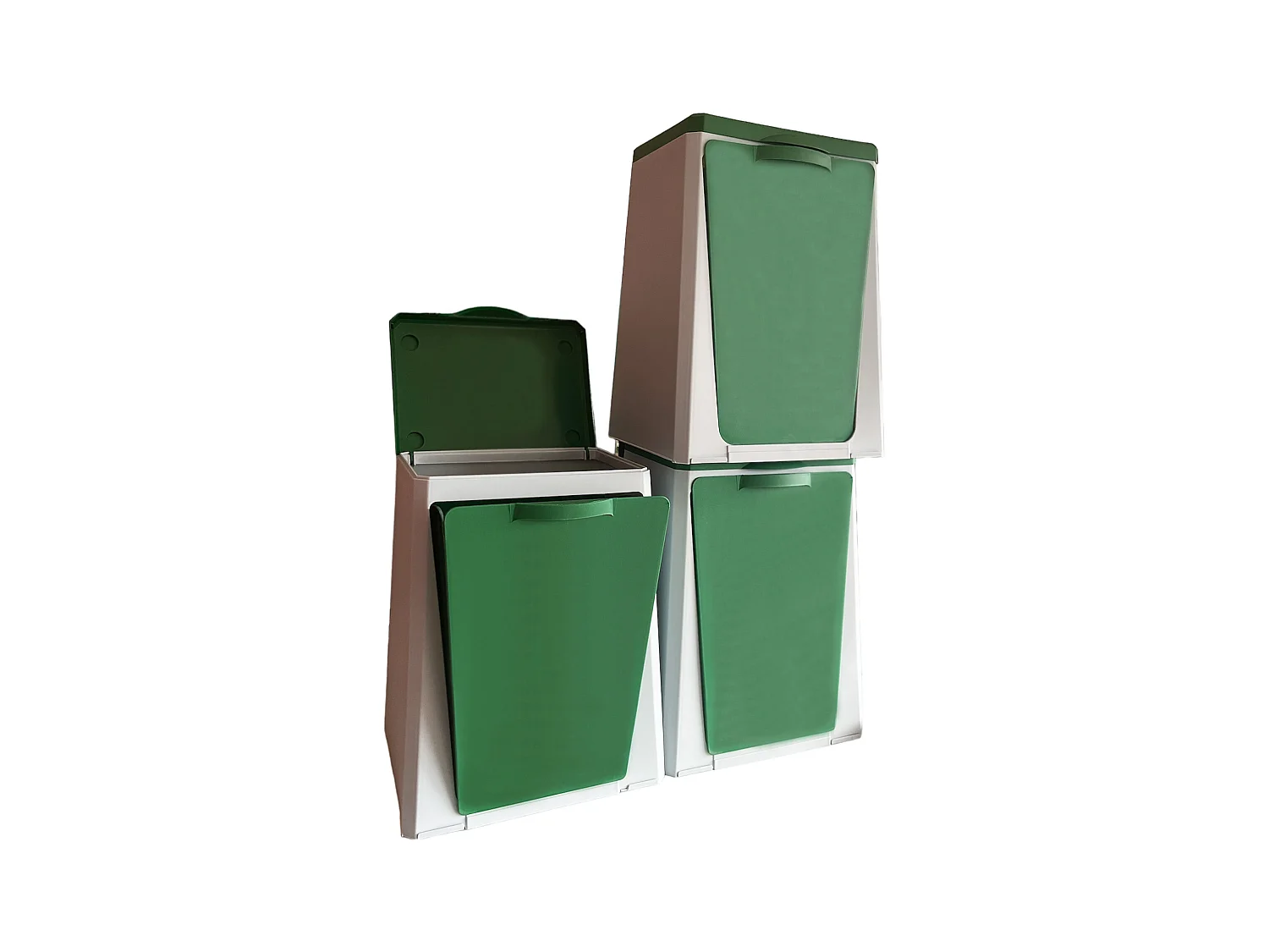 ECUBE - 3 bacs de recyclage modulaires Vileda 10L/pièce