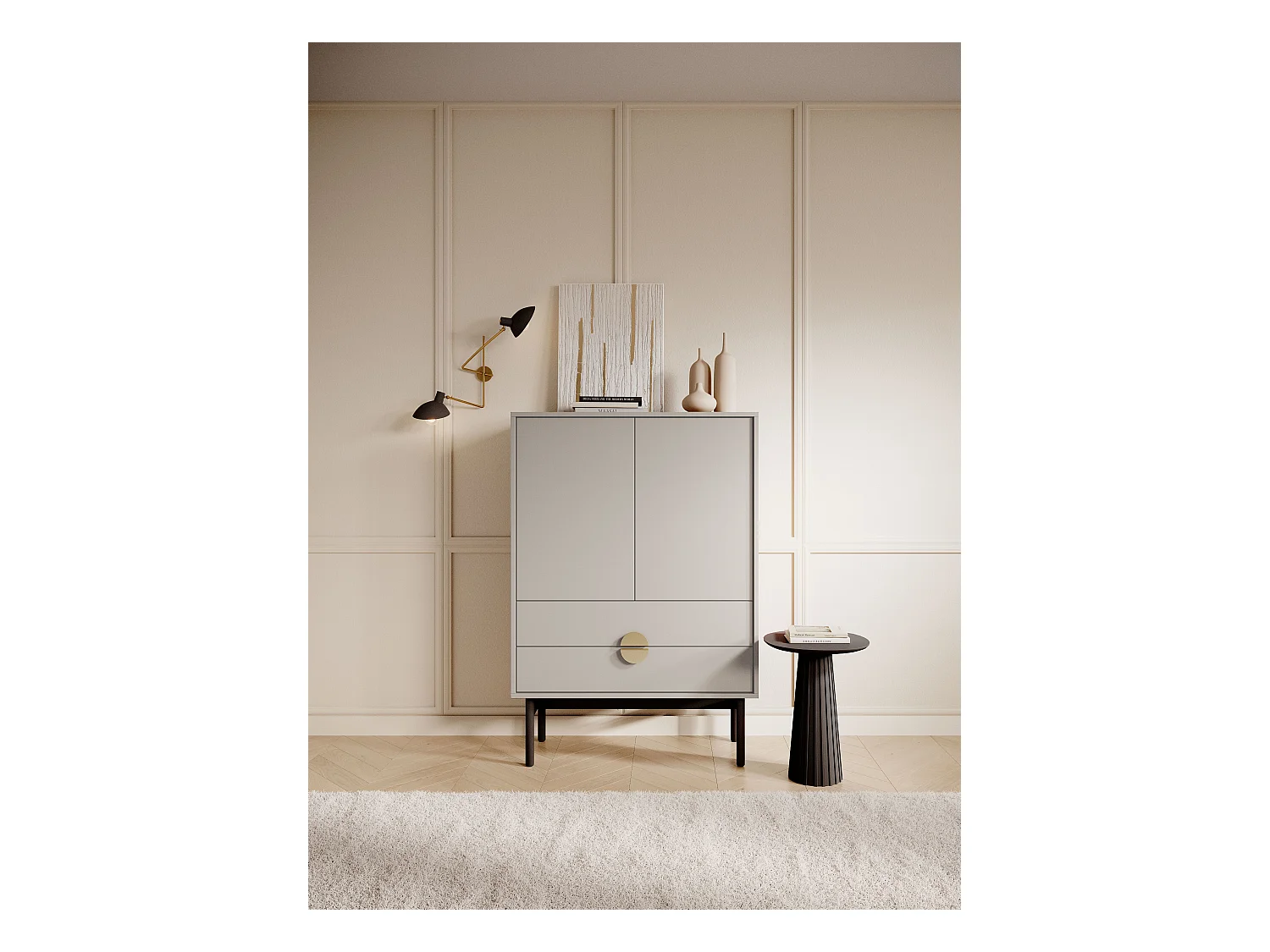 Buffet haut - 85 cm - taupe (gris-beige) - STOON