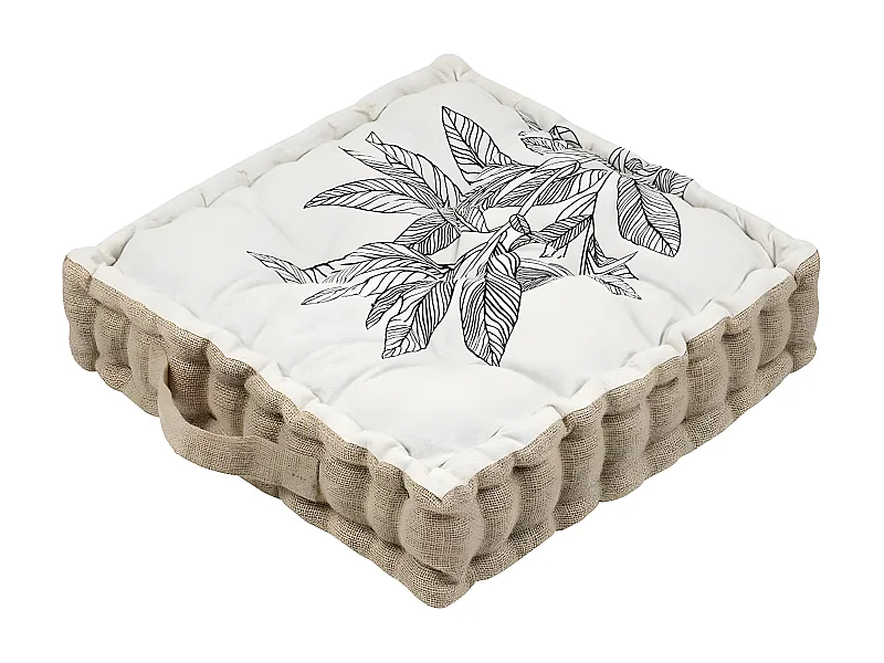 Coussin de sol réversible en coton 44 cm