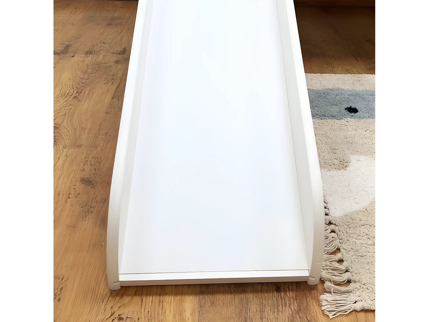 Lit cabane toboggan en bois blanc 90x190cm
