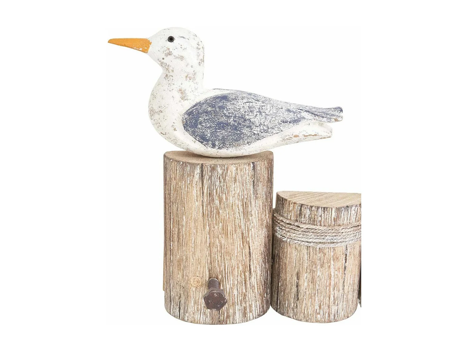 Patère avec oiseaux sur troncs