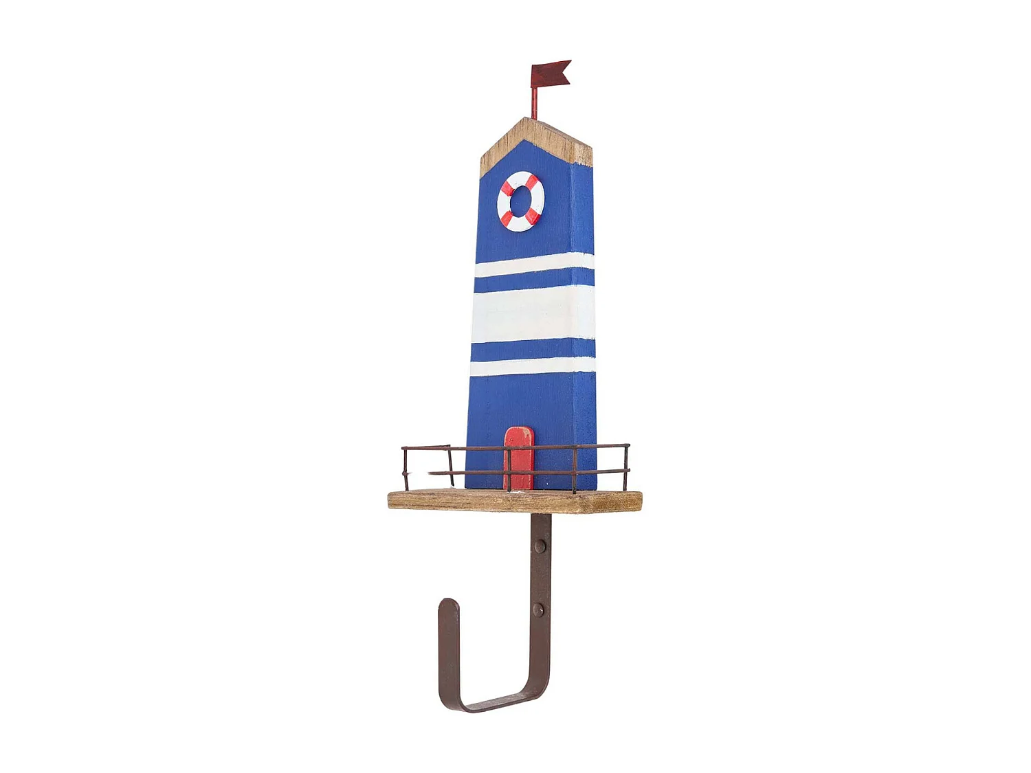 Patère en bois et métal Sea Phare