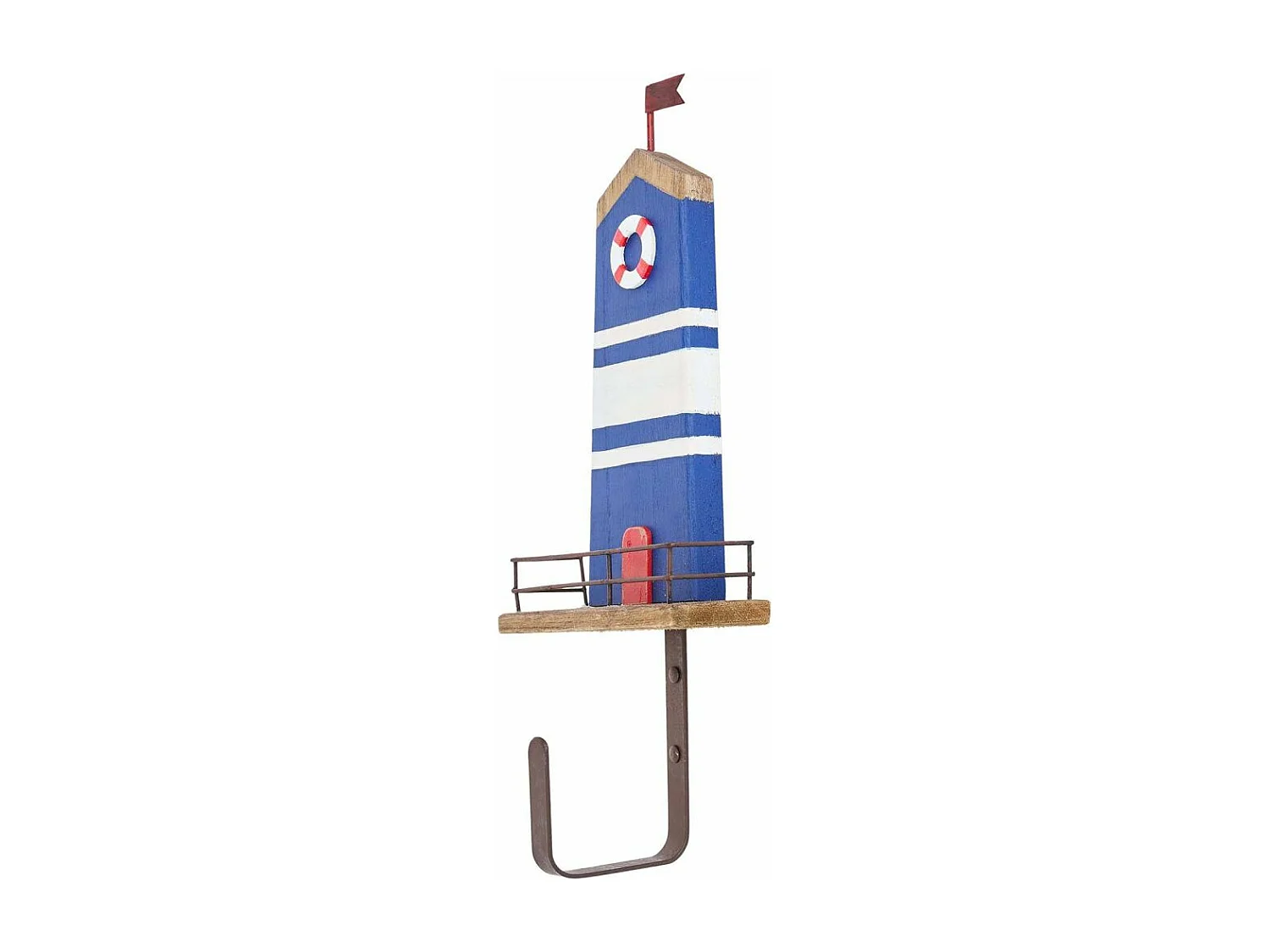 Patère en bois et métal Sea Phare
