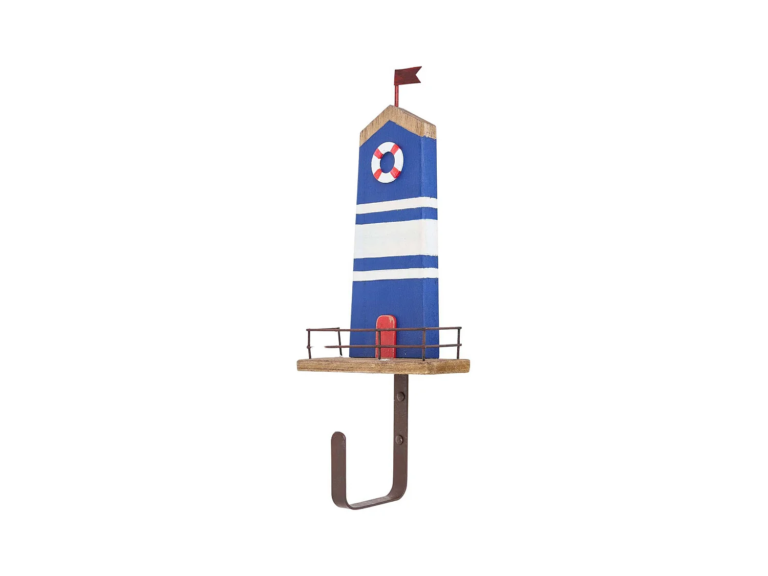 Patère en bois et métal Sea Phare