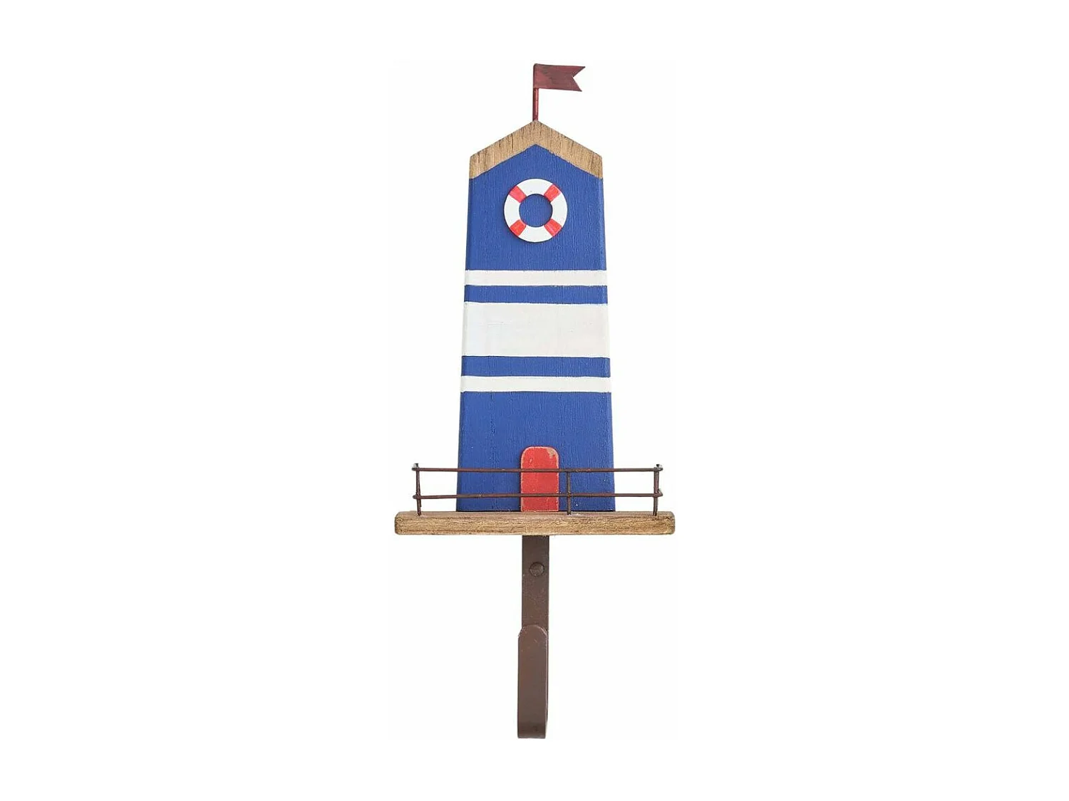 Patère en bois et métal Sea Phare