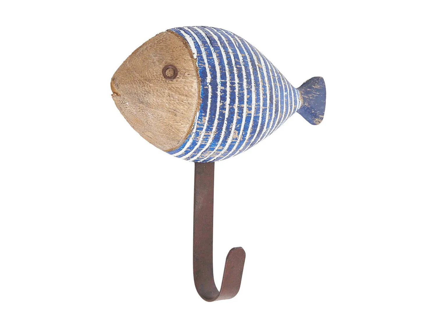 Patères en bois et métal Poissons (Lot de 3)