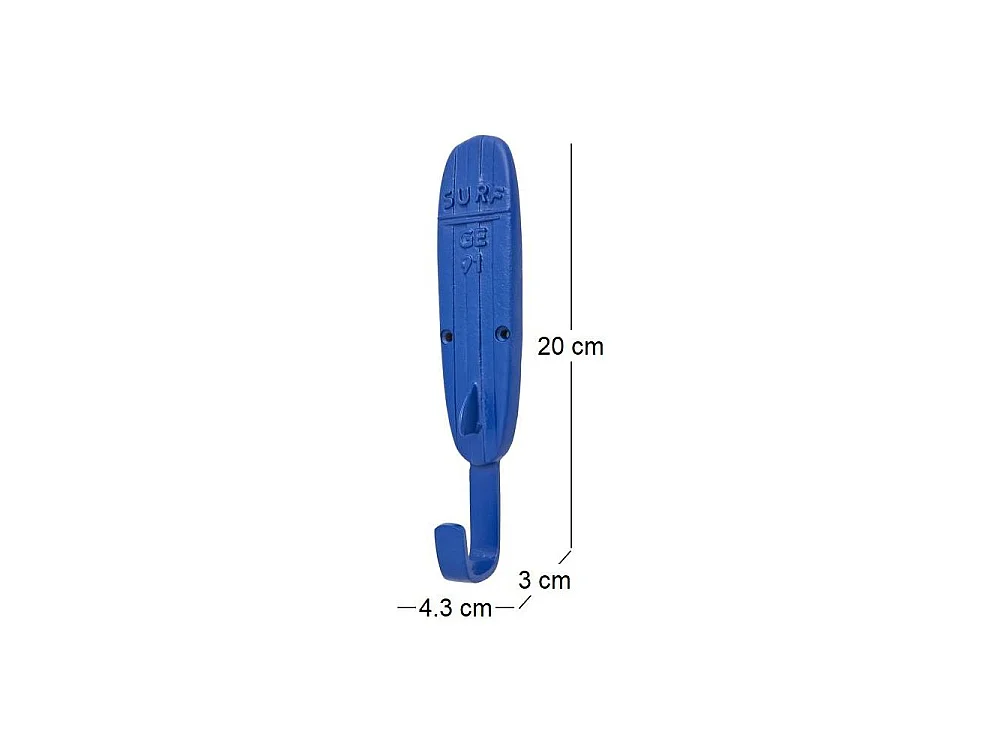 Patère Planche de surf bleu
