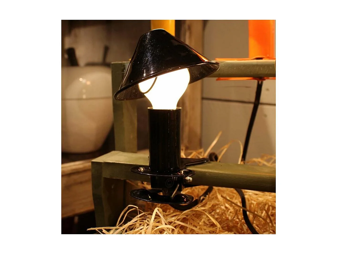 Lampe à clipser en métal Mush room