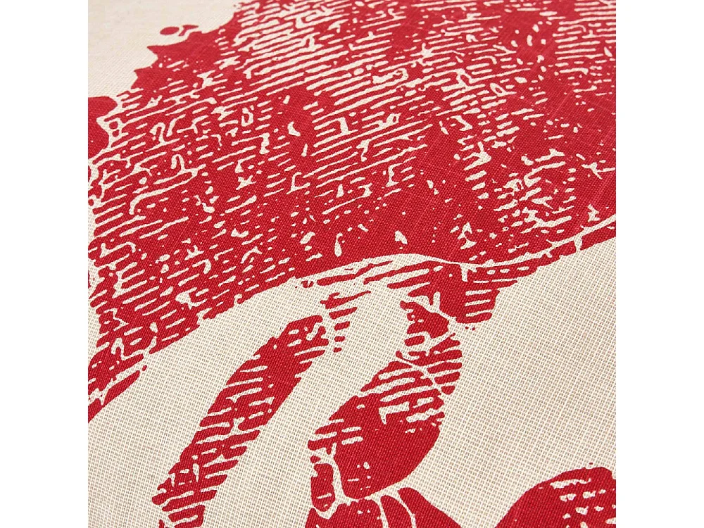Coussin en coton Sea 45 x 45 cm Crabe rouge