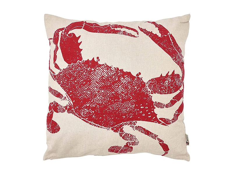 Coussin en coton Sea 45 x 45 cm Crabe rouge