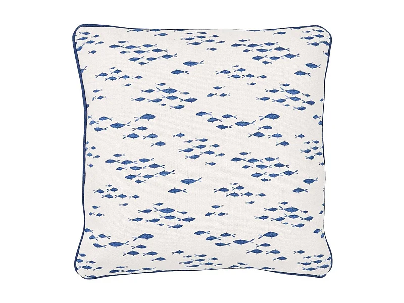 Coussin en coton Sea 45 x 45 cm Banc de poissons
