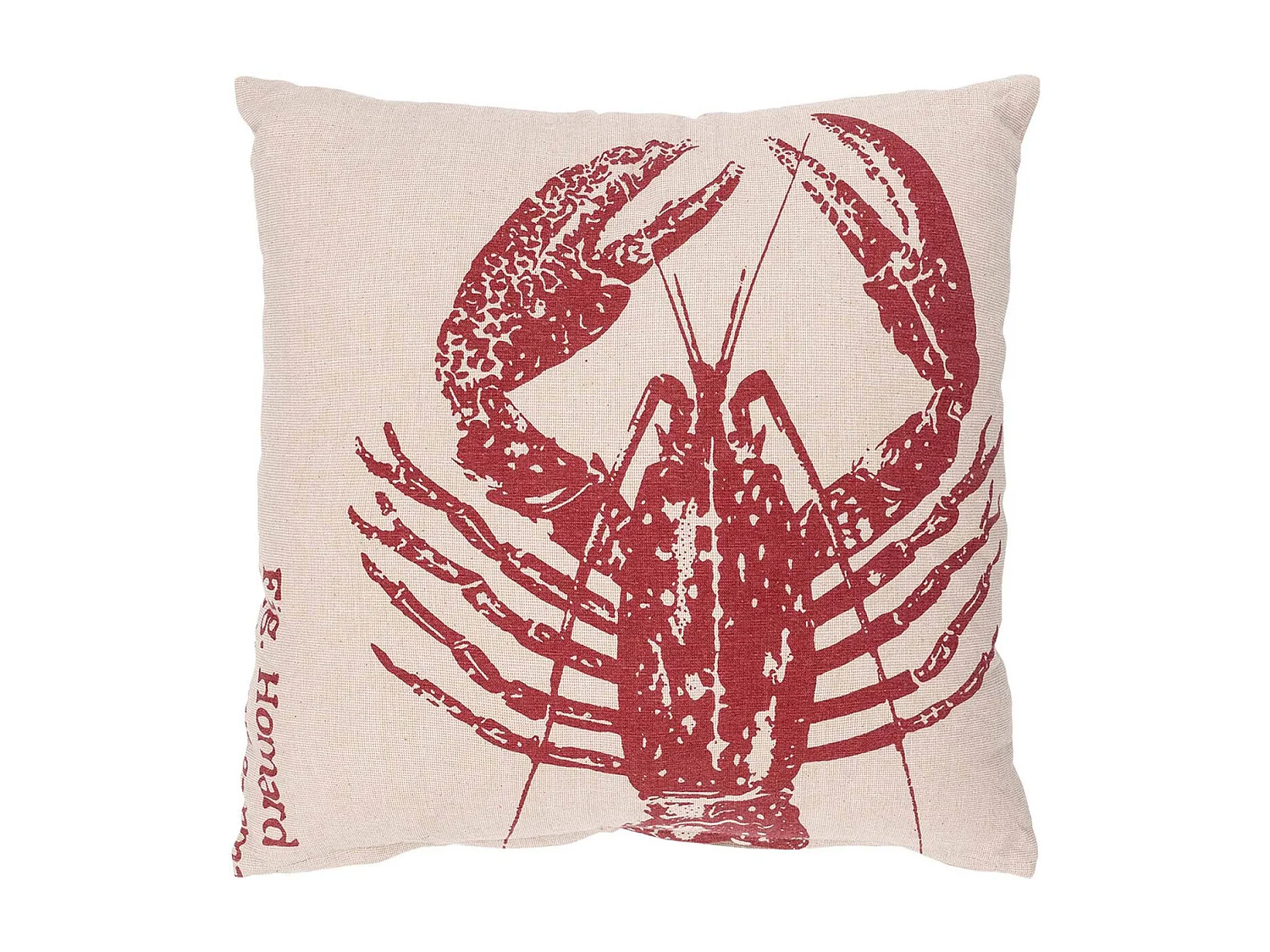 Coussin en coton Sea 45 x 45 cm Homard rouge