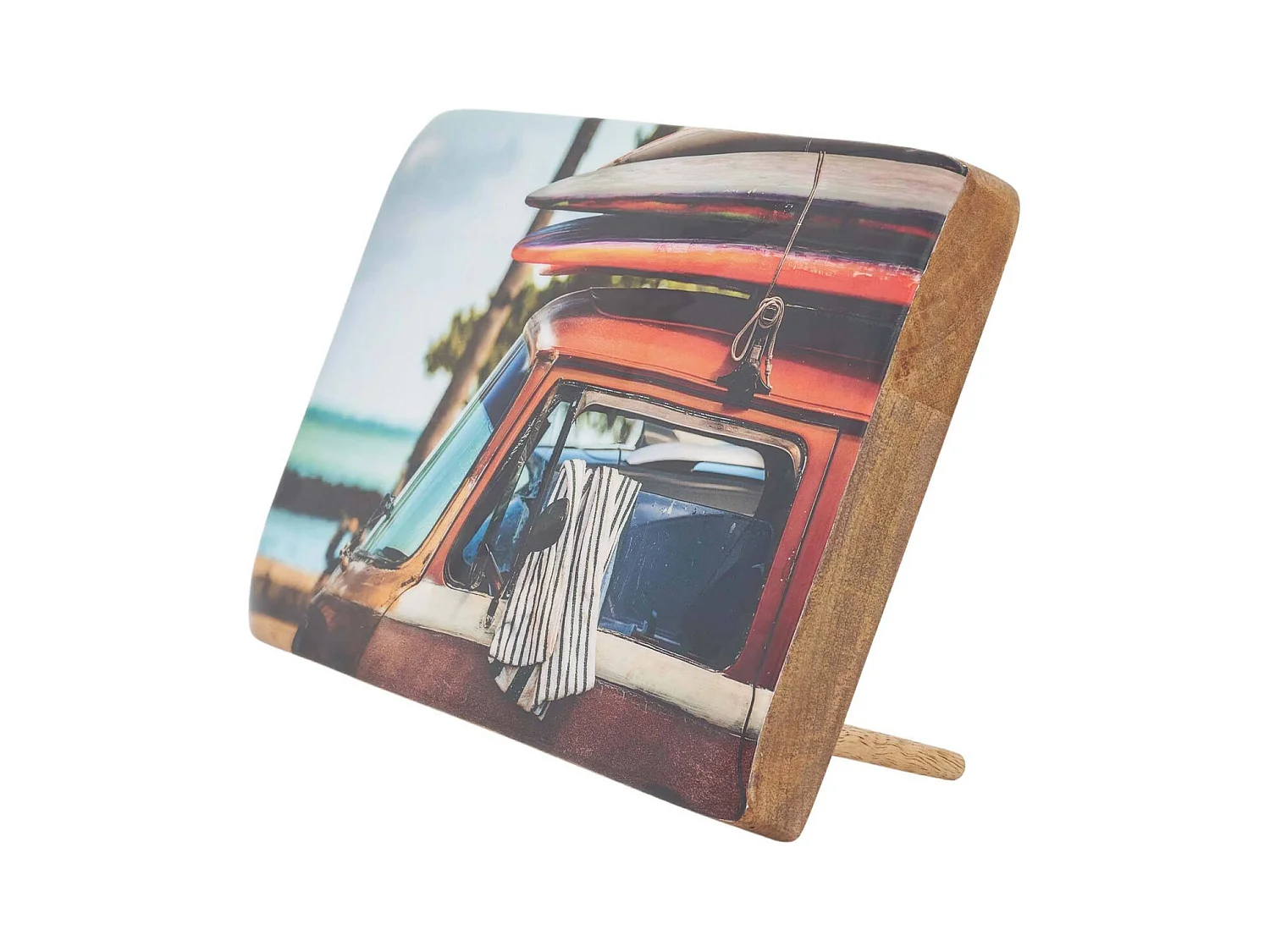 Décoration murale ou à poser en bois émaillé Surf
