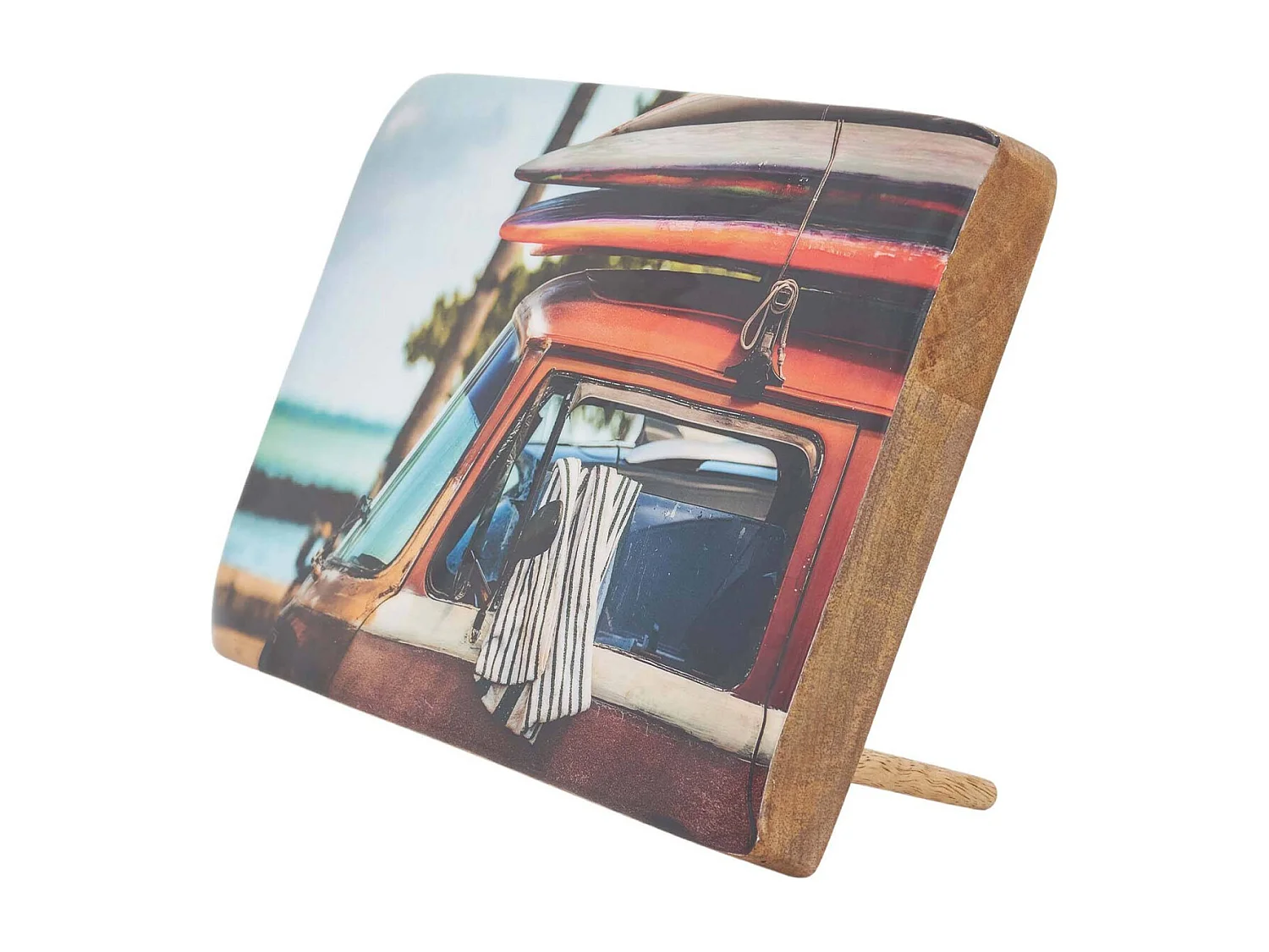 Décoration murale ou à poser en bois émaillé Surf