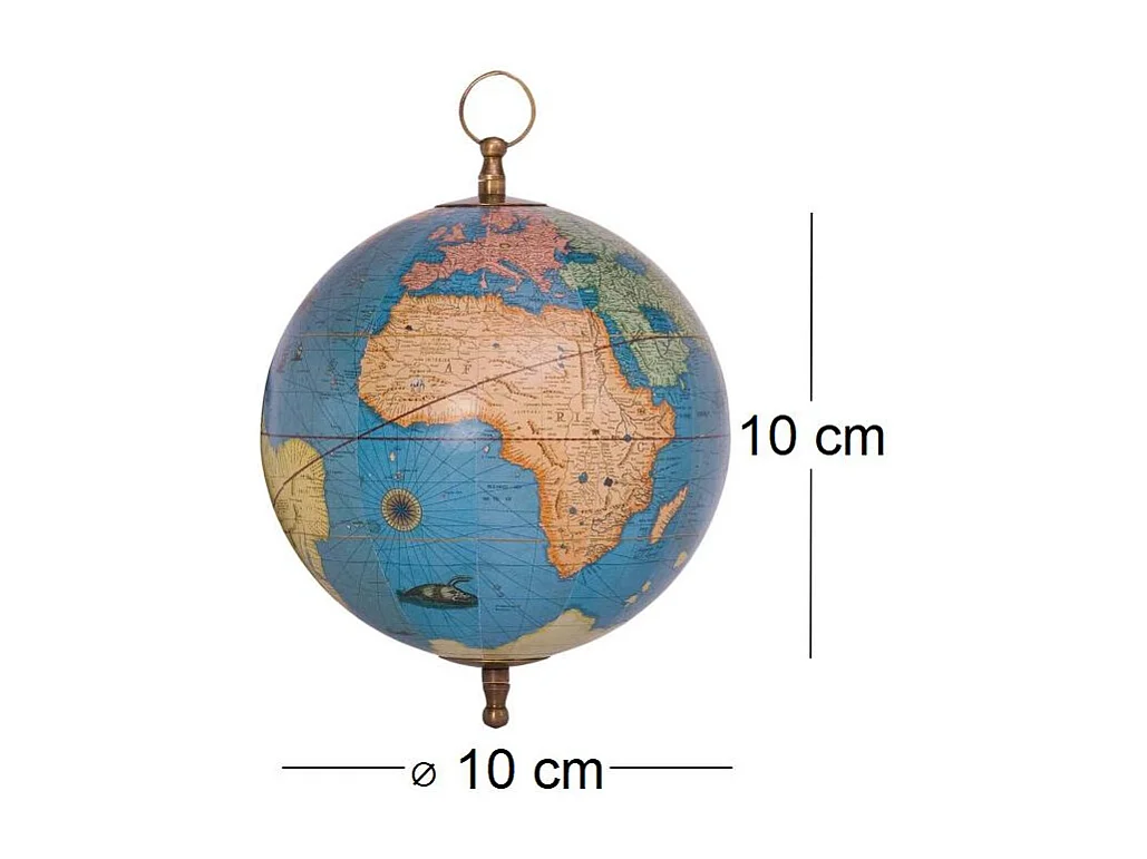 Globe terrestre à suspendre 10 cm