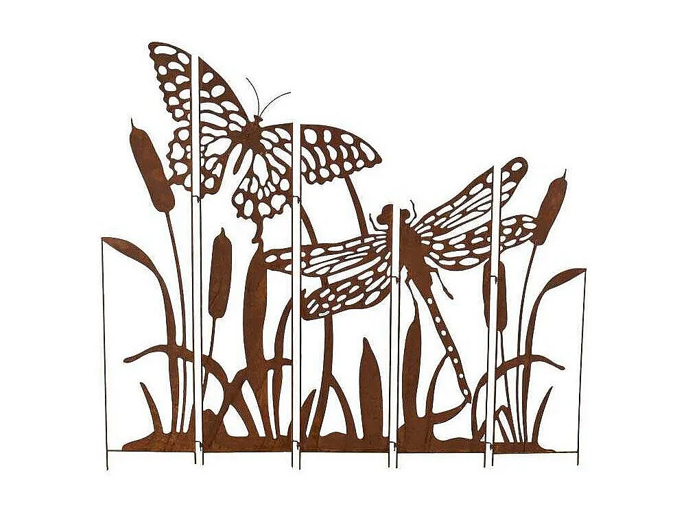 Silhouette décorative papillon et libellule 138 x 1 x 135 cm