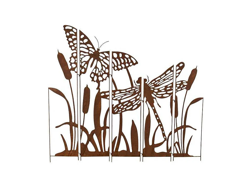 Silhouette décorative papillon et libellule 138 x 1 x 135 cm