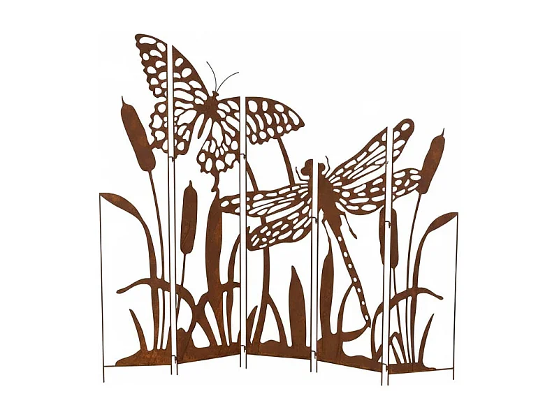 Silhouette décorative papillon et libellule 138 x 1 x 135 cm