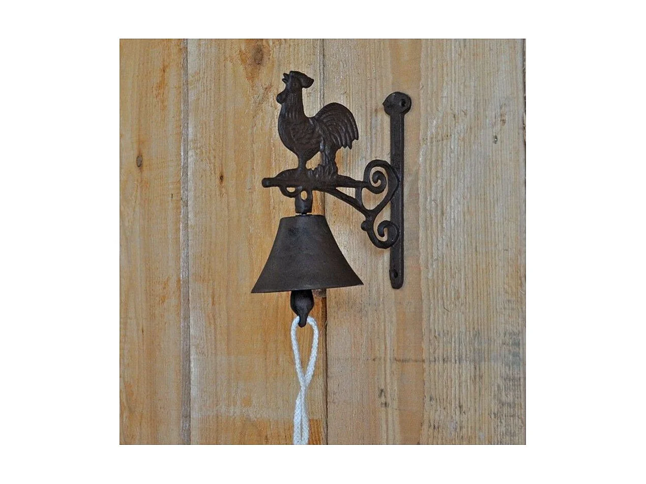 Cloche carillon fonte Coq 19 x 10 x 17 cm