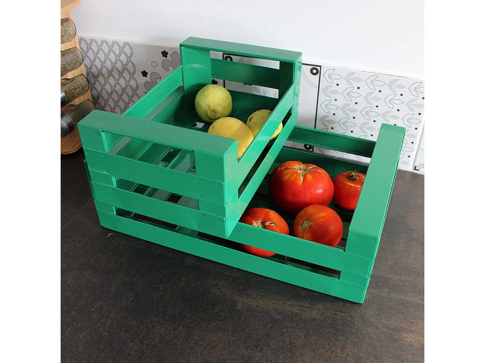 Cagette en métal coloré (Lot de 2)