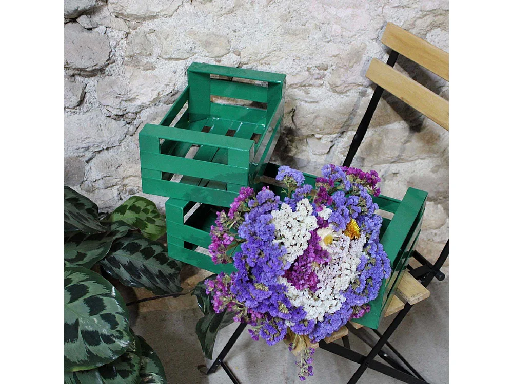 Cagette en métal coloré (Lot de 2)