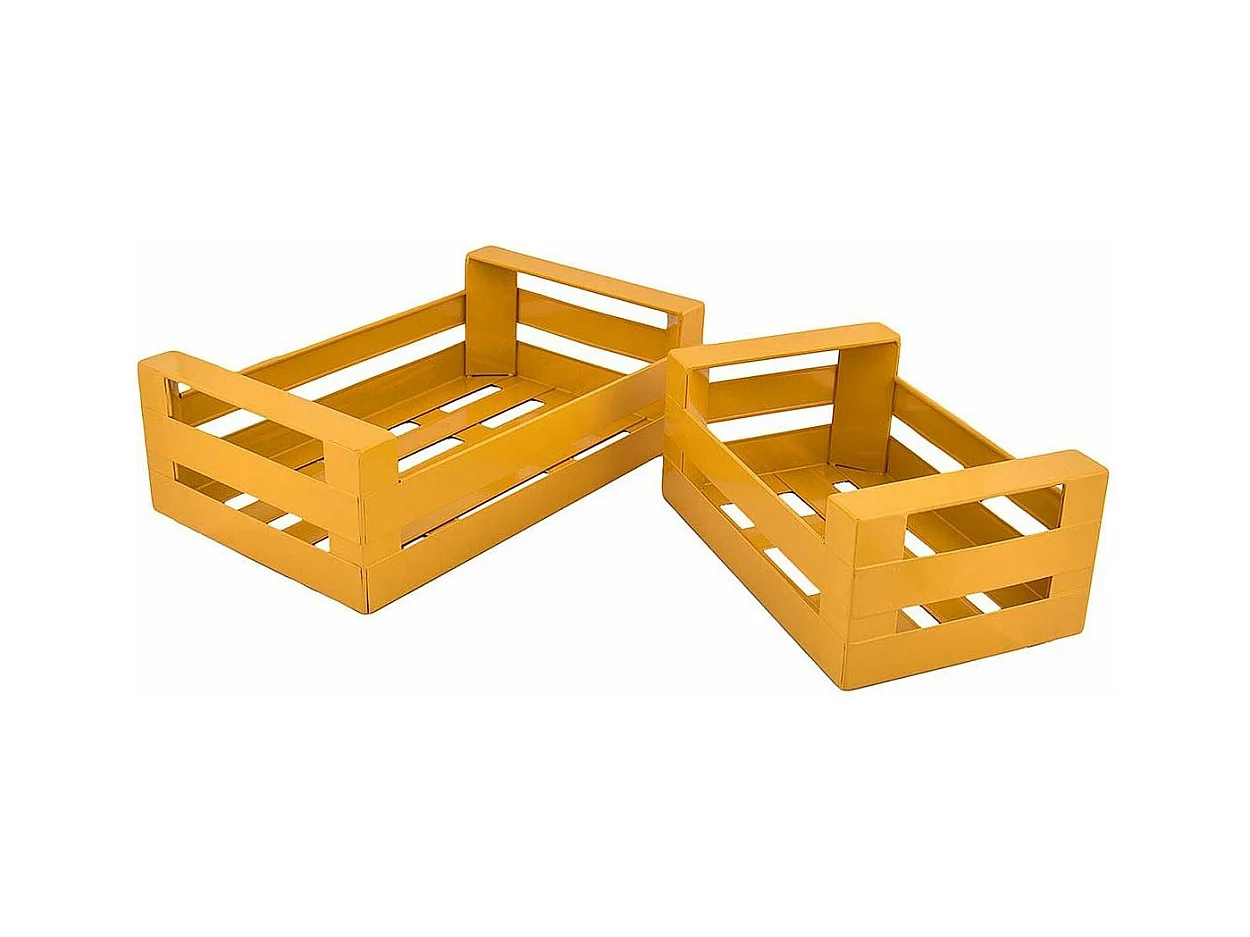 Cagette en métal coloré (Lot de 2)