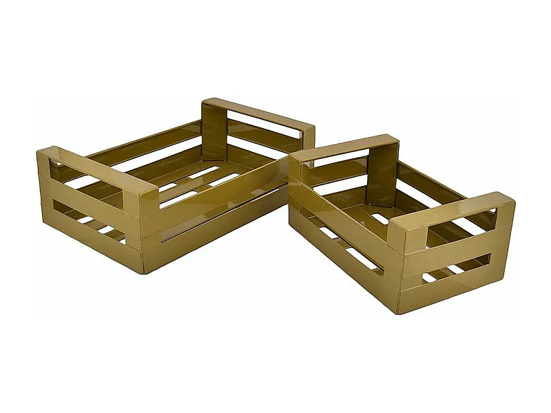 Cagette en métal coloré (Lot de 2)