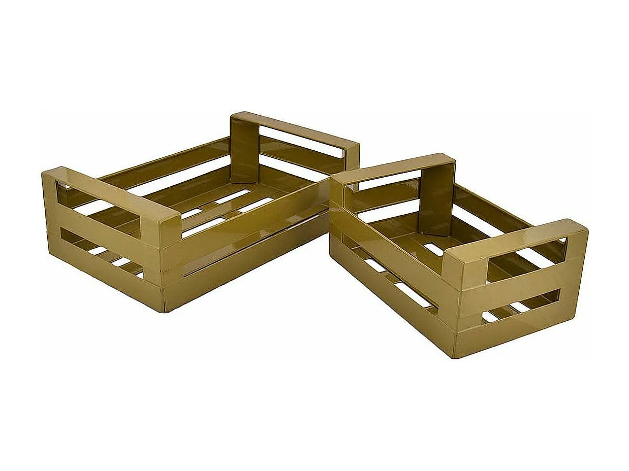 Cagette en métal coloré (Lot de 2)