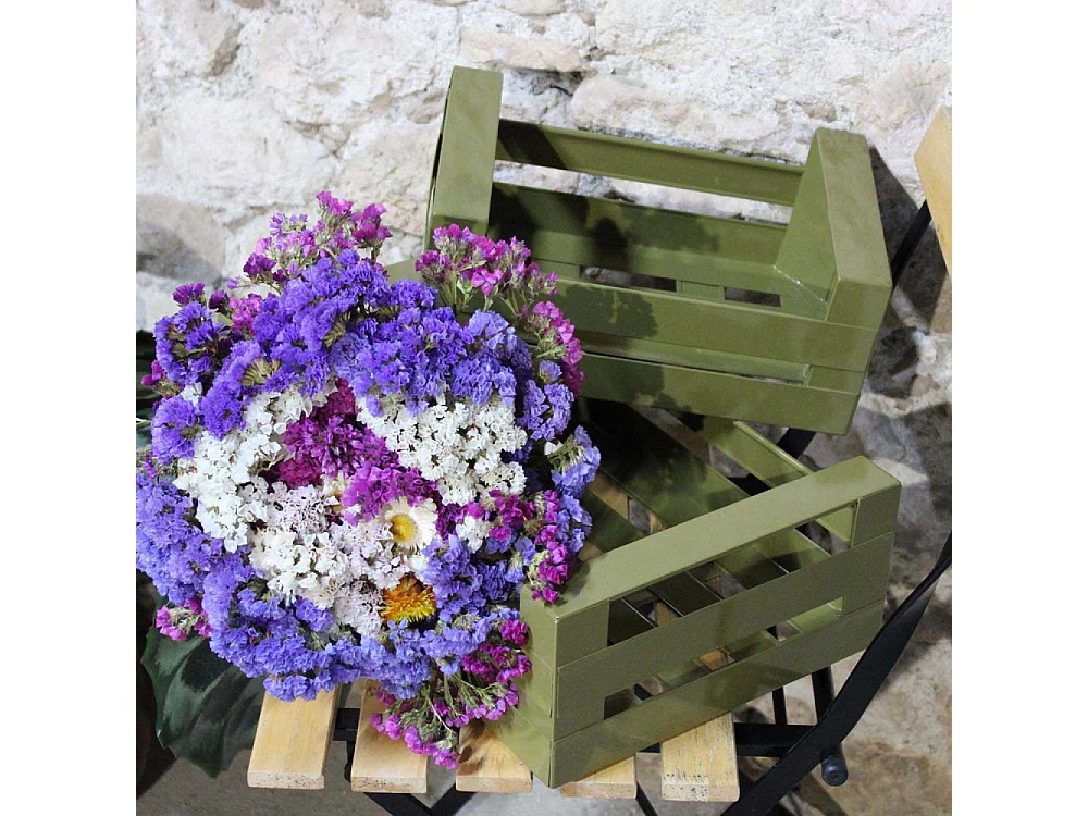 Cagette en métal coloré (Lot de 2)