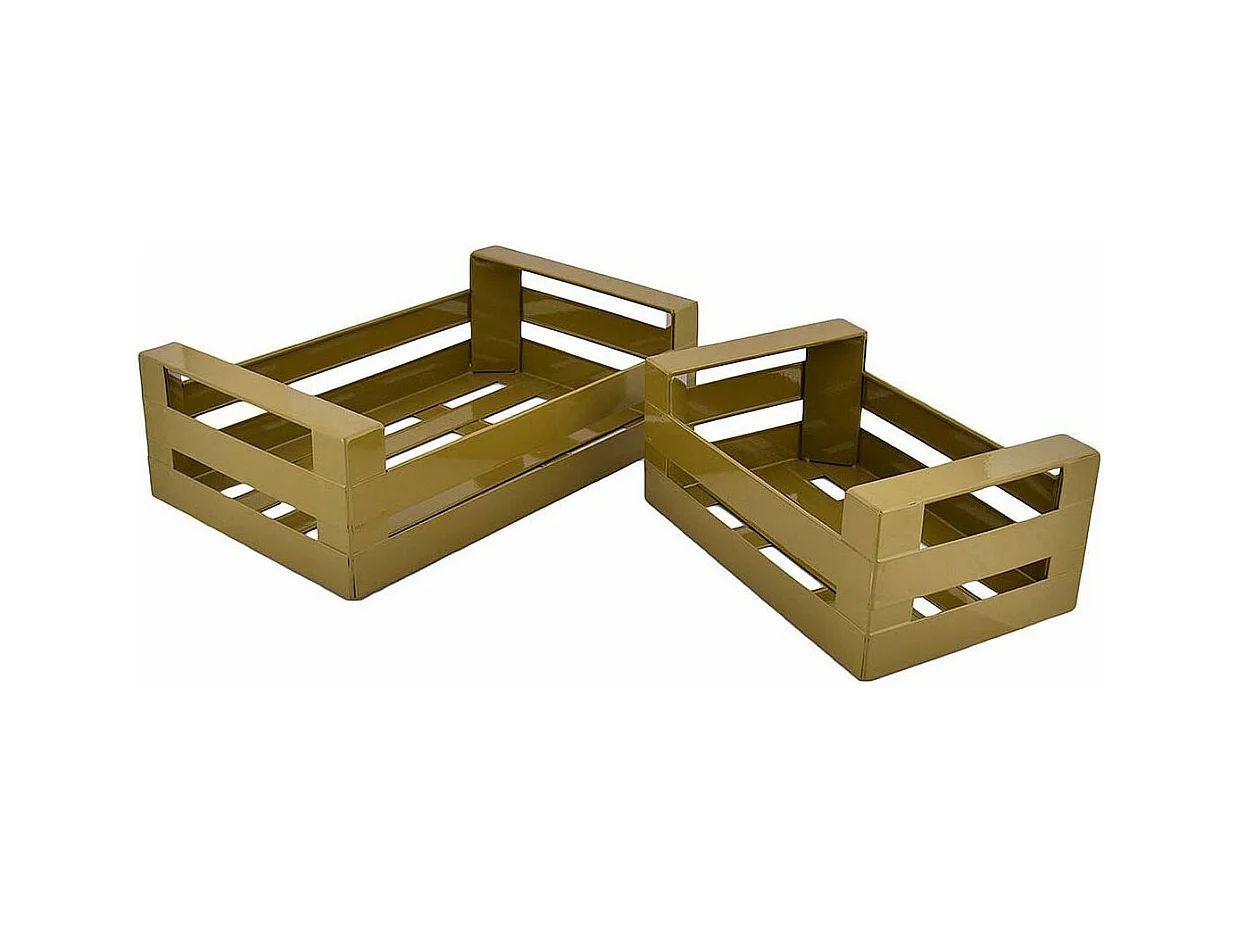 Cagette en métal coloré (Lot de 2)