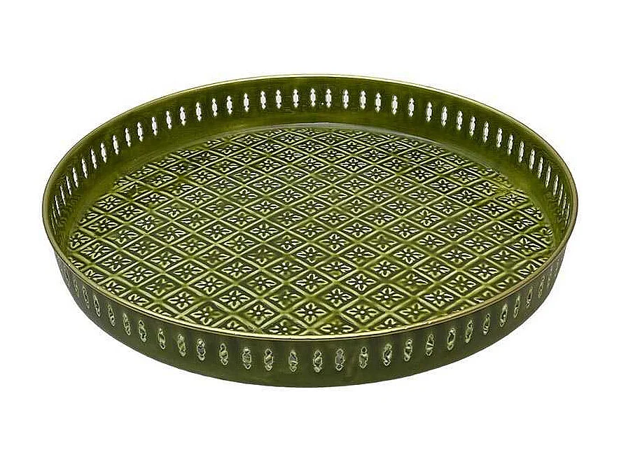 Plateau en métal Jali 45 cm