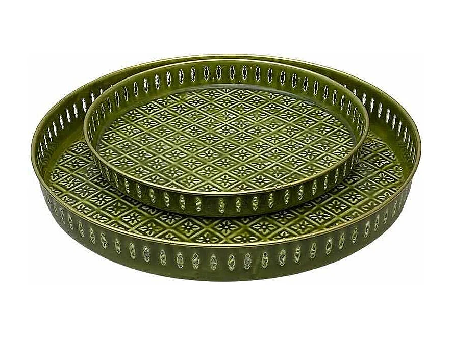 Plateau en métal Jali 45 cm