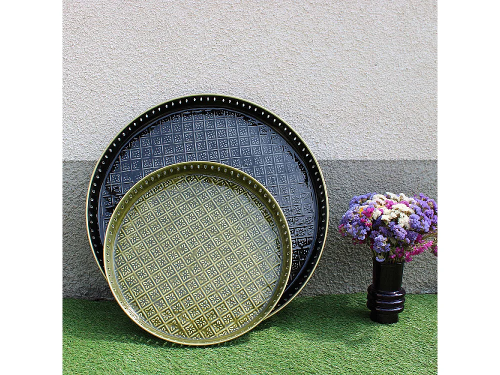 Plateau en métal Jali 45 cm