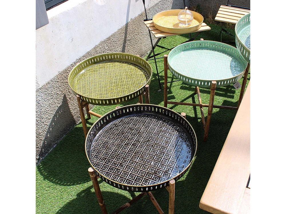Plateau en métal Jali 45 cm