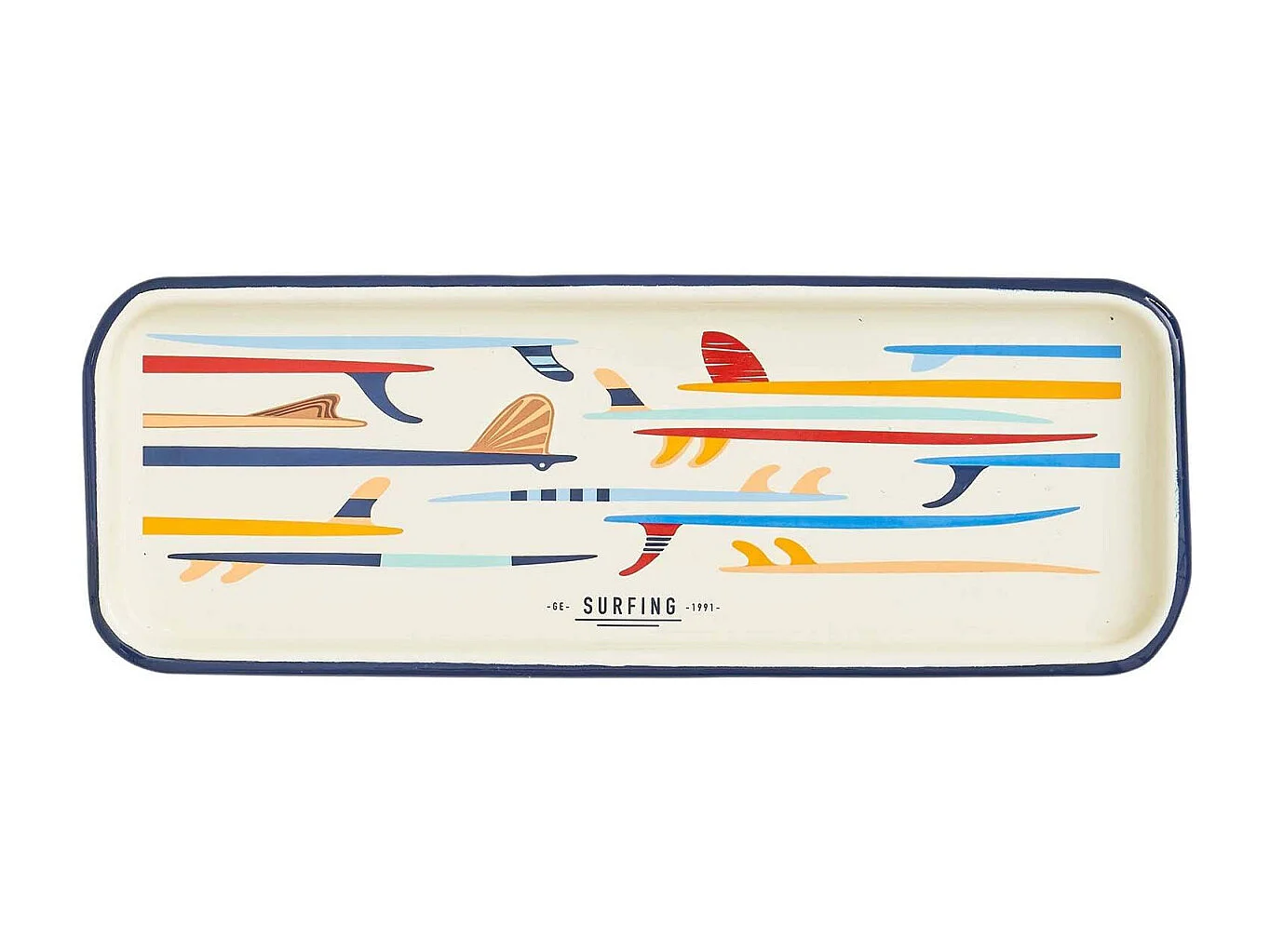 Plateau en métal émaillé Sea