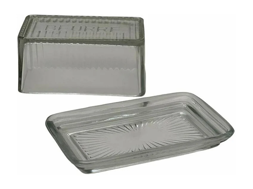 Beurrier en verre strié Cook