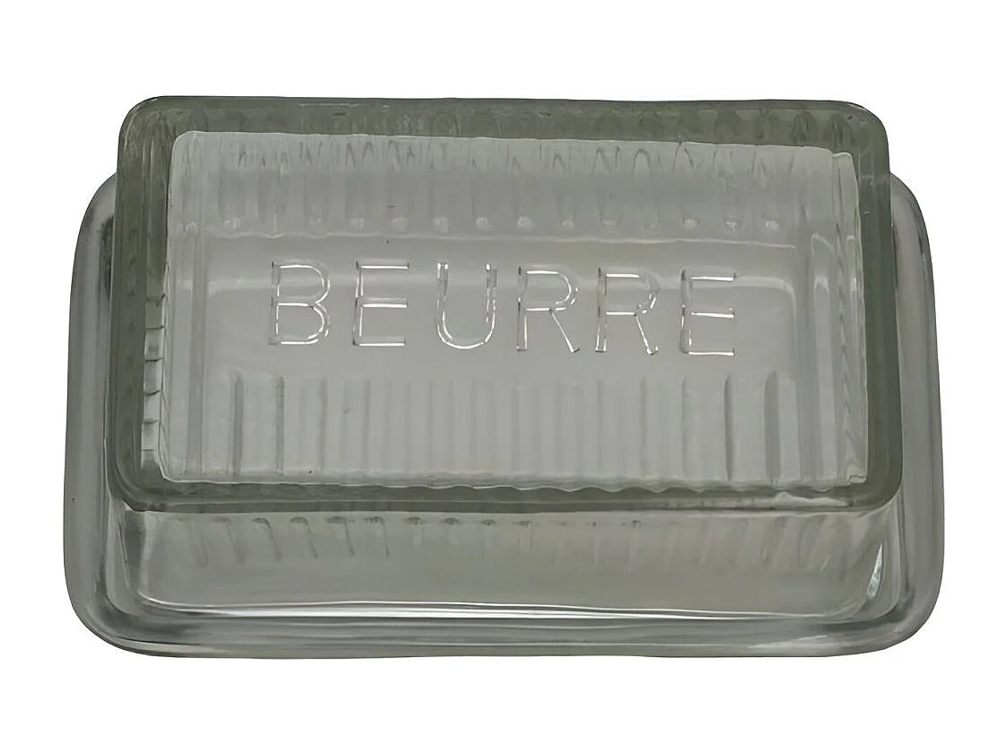 Beurrier en verre strié Cook