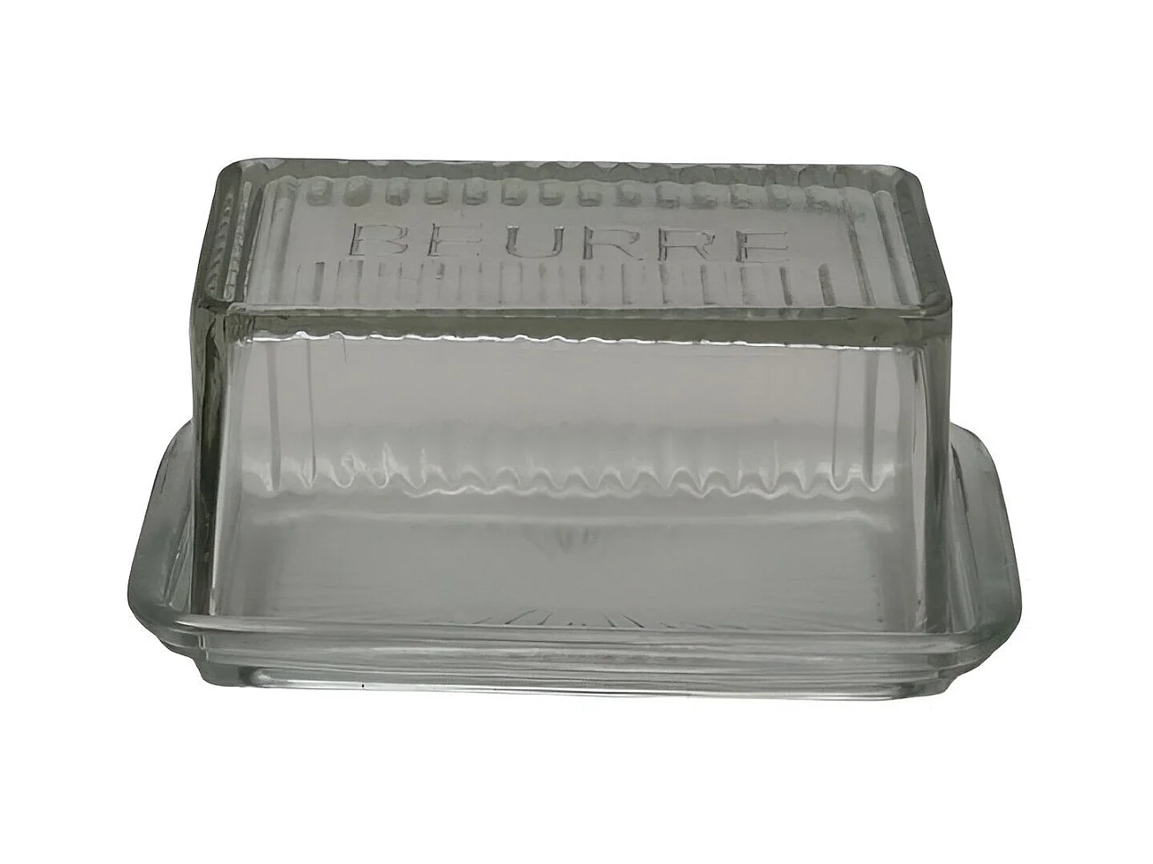 Beurrier en verre strié Cook