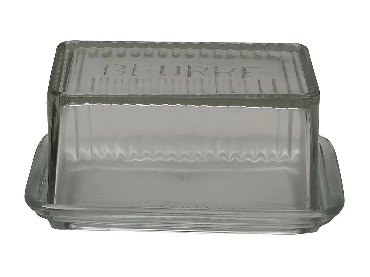 Beurrier en verre strié Cook